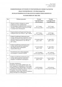 HARMONOGRAM SZKOŁA PODSTAWOWA 1